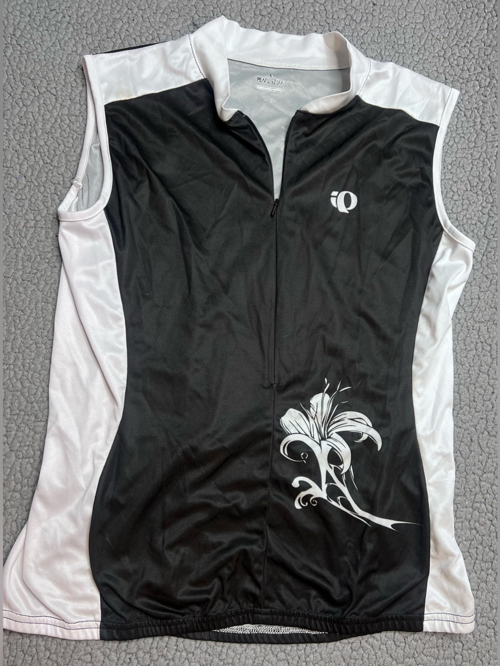 Pearl Izumi Women's Cycling Jersey Size X Large Black And White Sleeveless